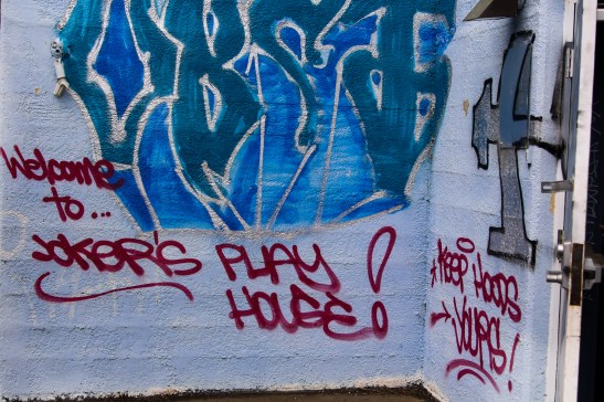 A blank wall transformed into a work of art by Joker, a Bay Area graffiti artist. (Photo by Emilia Rosales/Bay News Rising)